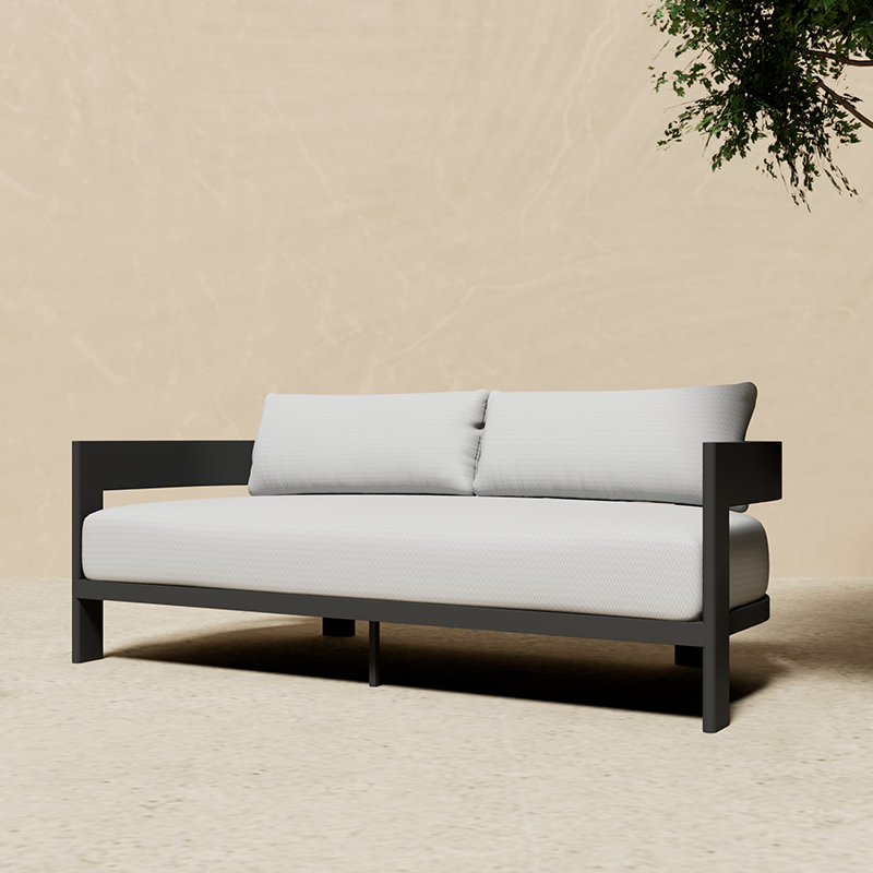 モダンなアルミ製屋外ソファセット、L字型ラウンジチェア、ガー - Outdoor Furniture Luxury のレビューと価格