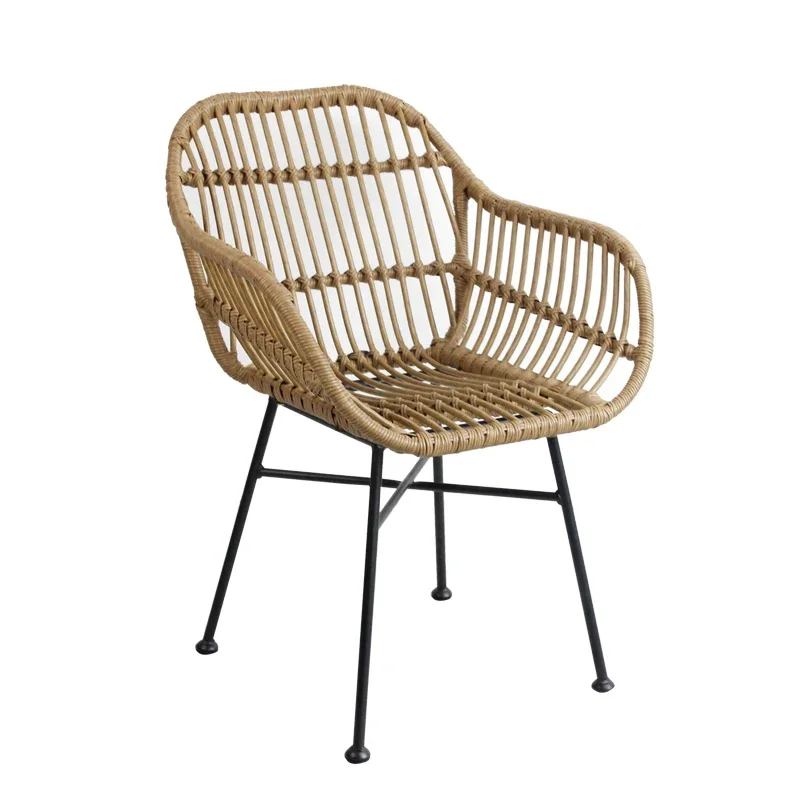 北欧ダイニングチェアキッチン用籐椅子屋外バルコニー錬鉄籐椅子 - Outdoor Furniture Metal Chairs のレビューと価格